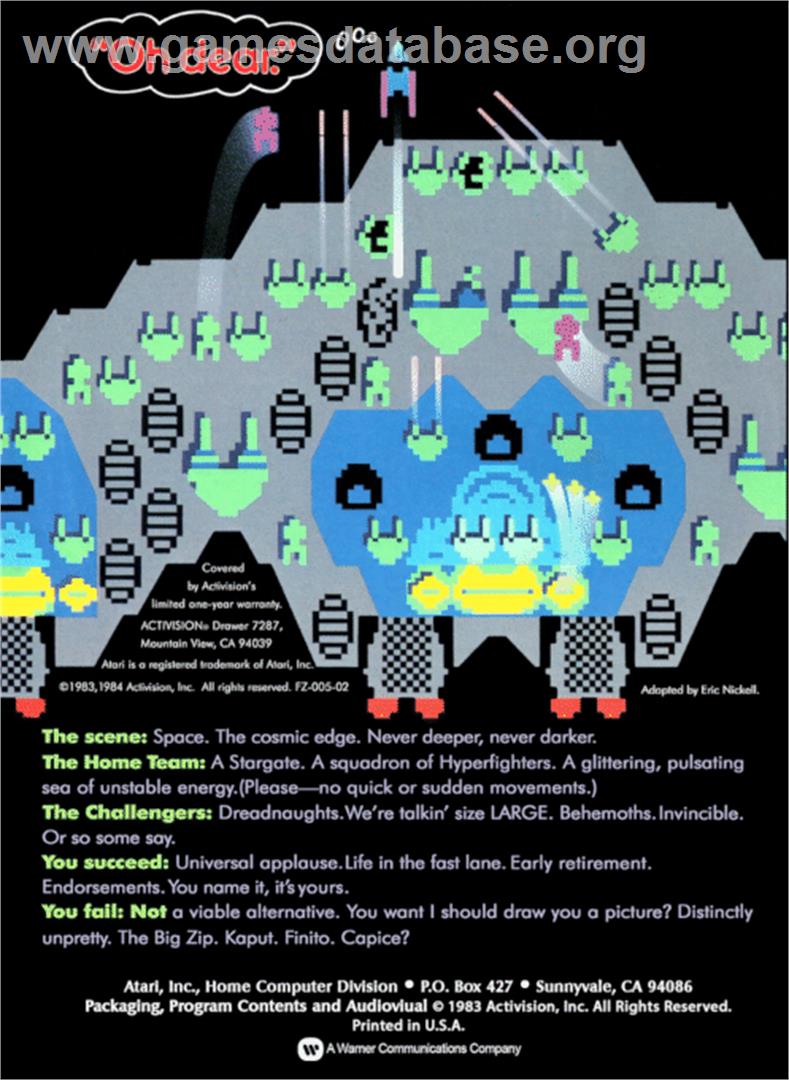 Dreadnaught Factor, The - Atari 8-bit - Artwork - Box Back