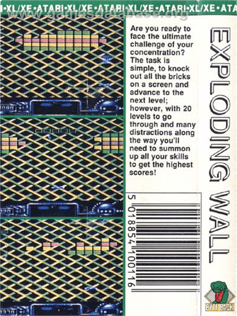 Exploding Wall - Atari 8-bit - Artwork - Box Back