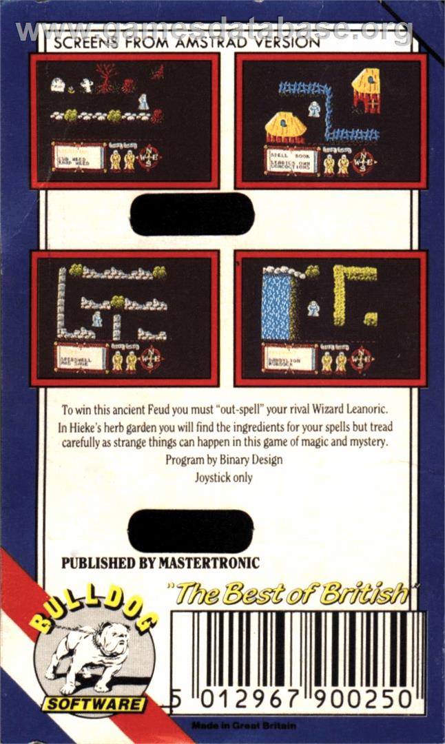 Feud - Atari 8-bit - Artwork - Box Back