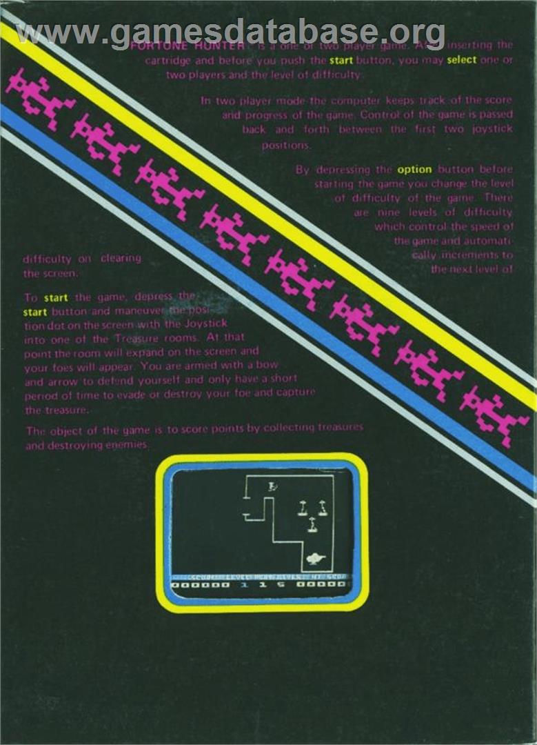 Fortune Hunter - Atari 8-bit - Artwork - Box Back