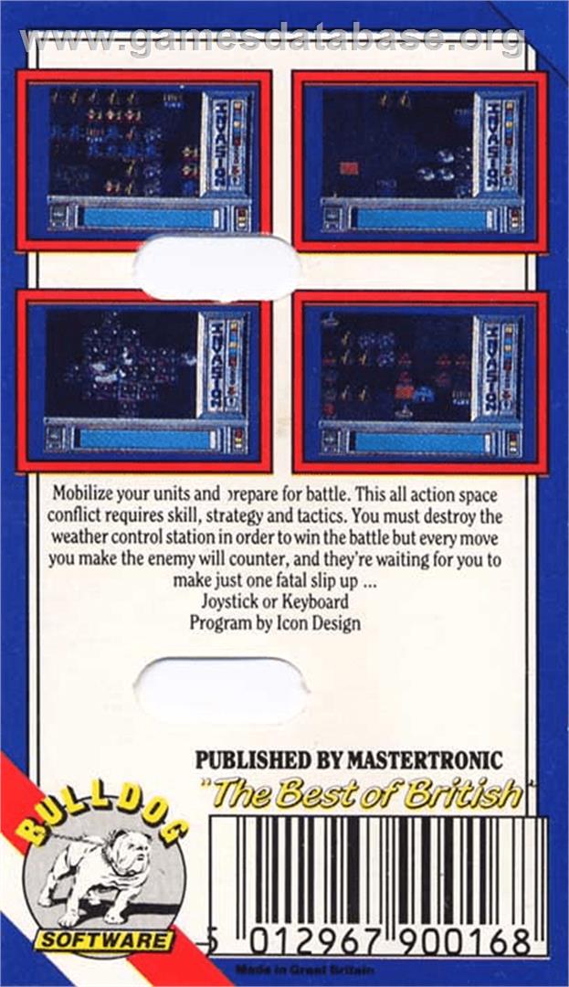 Invasion - Atari 8-bit - Artwork - Box Back