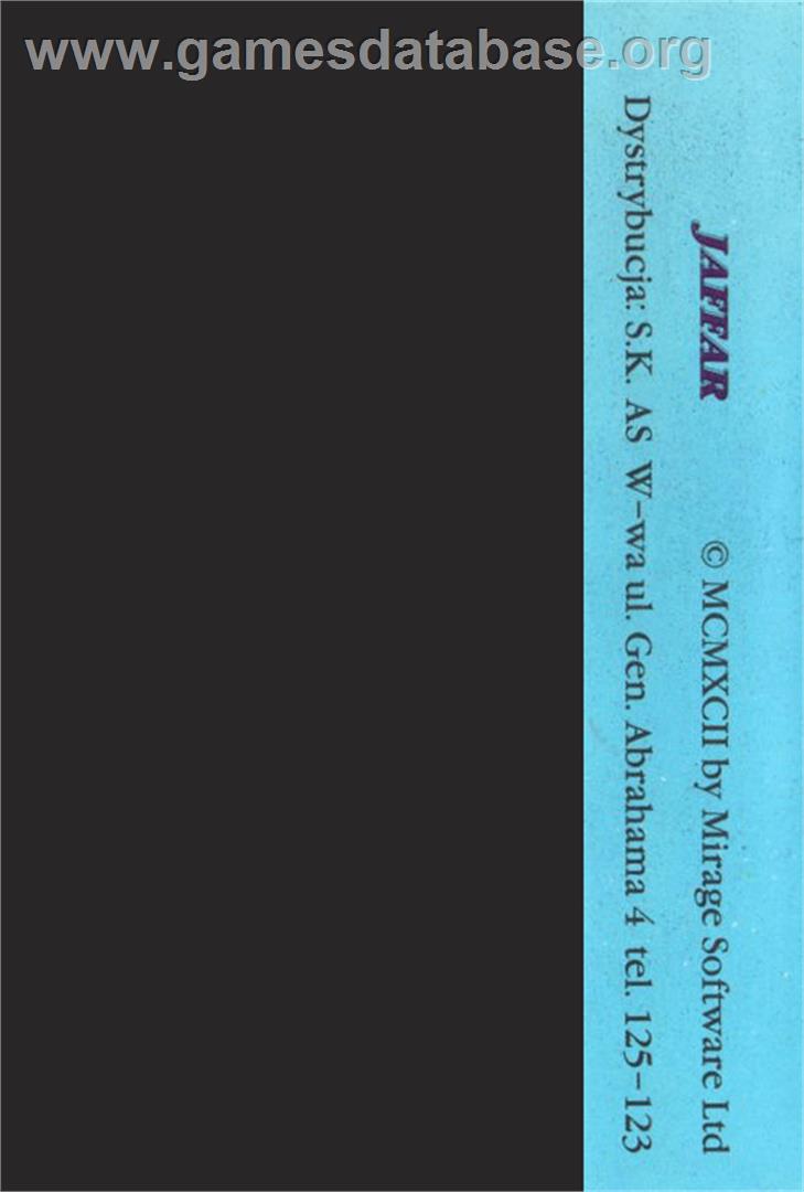 Jaffar - Atari 8-bit - Artwork - Box Back