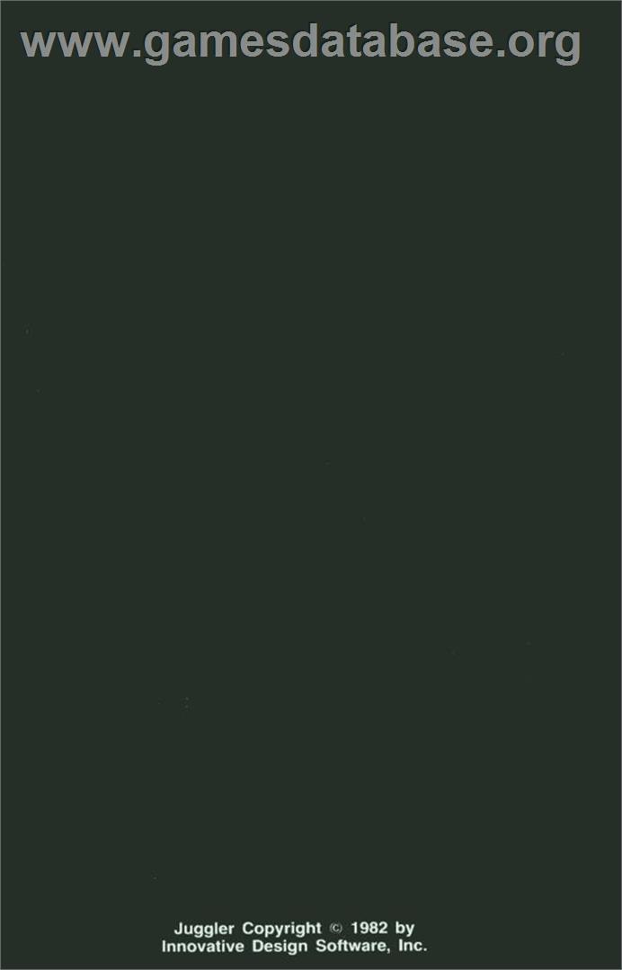 Juggler - Atari 8-bit - Artwork - Box Back