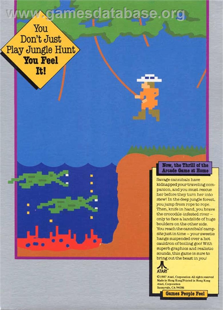 Jungle Hunt - Atari 8-bit - Artwork - Box Back