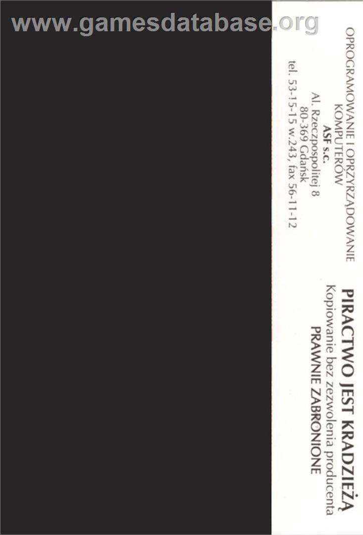 Lizard - Atari 8-bit - Artwork - Box Back