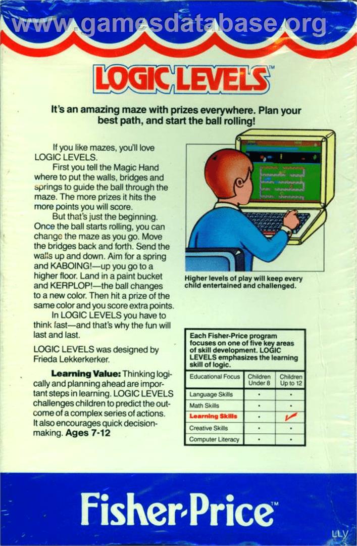 Logic Levels - Atari 8-bit - Artwork - Box Back