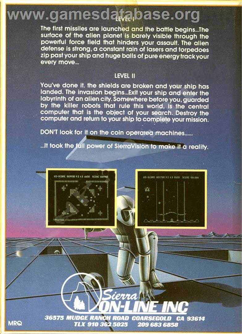 Marauder - Atari 8-bit - Artwork - Box Back