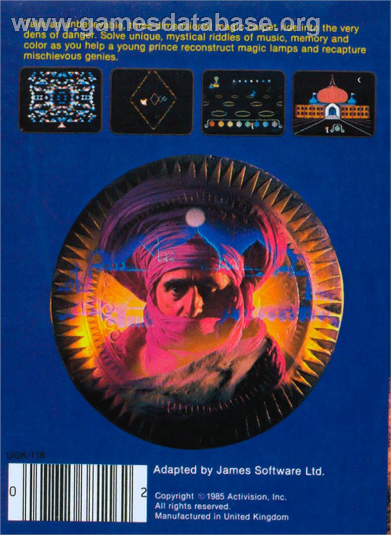 Master of the Lamps - Atari 8-bit - Artwork - Box Back
