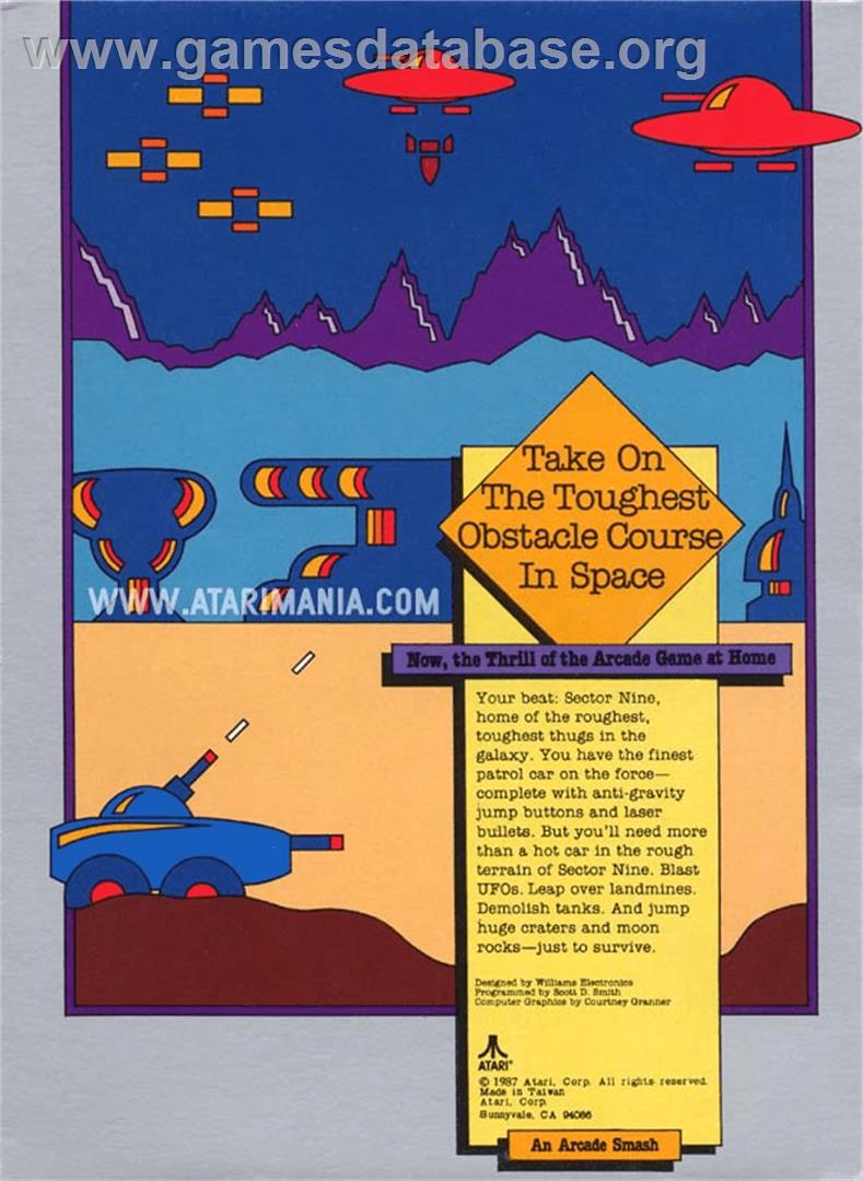 Moon Patrol (avalon Hill) - Atari 8-bit - Artwork - Box Back