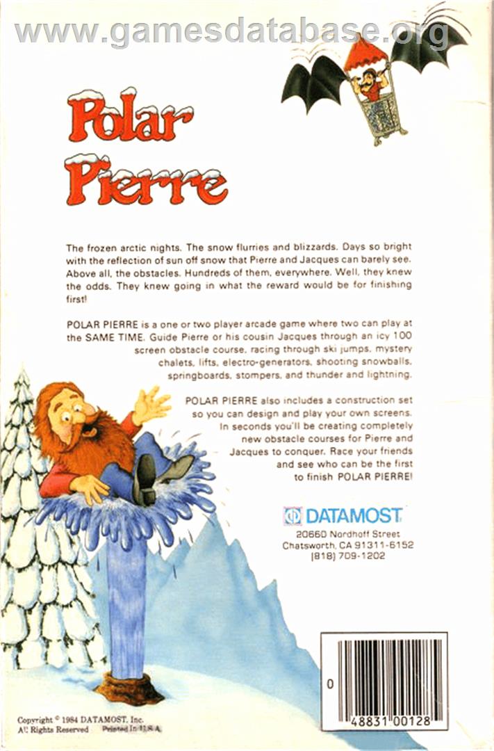 Polar Pierre - Atari 8-bit - Artwork - Box Back
