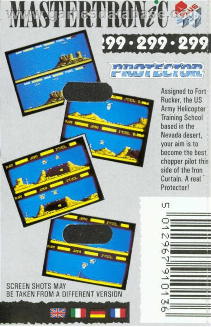 Protector - Atari 8-bit - Artwork - Box Back