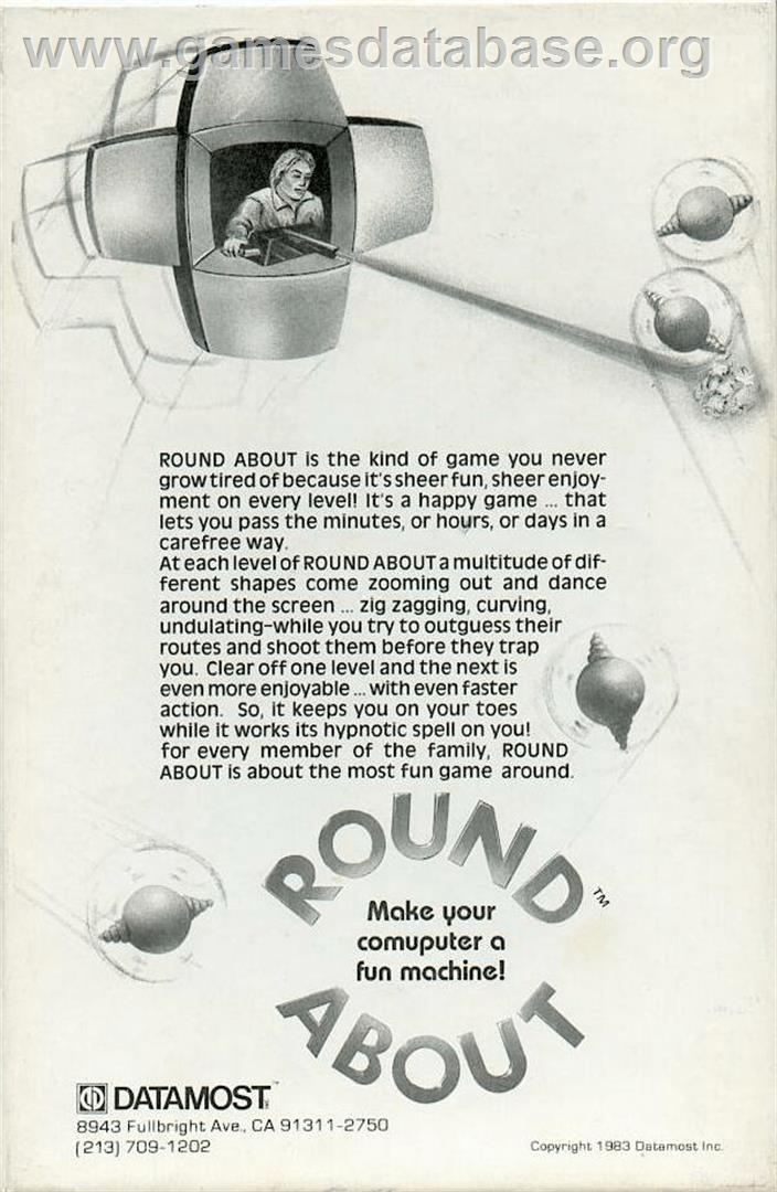 Round About - Atari 8-bit - Artwork - Box Back