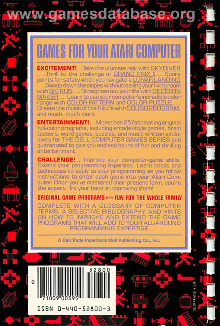 Ski Run - Atari 8-bit - Artwork - Box Back