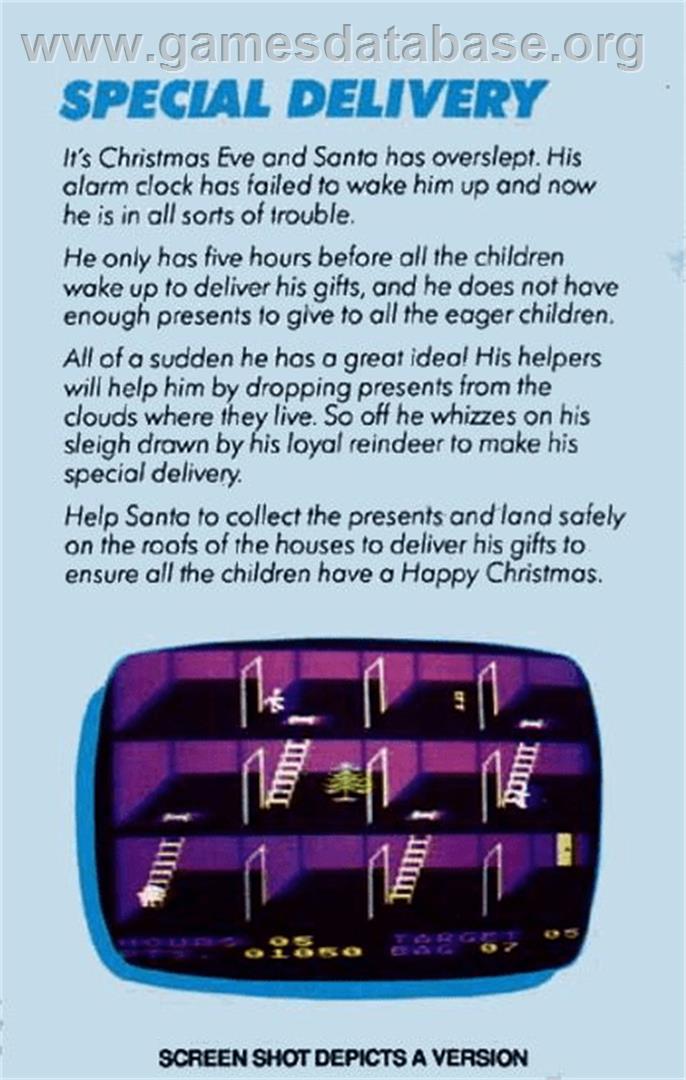 Special Delivery: Santa's Christmas Chaos - Atari 8-bit - Artwork - Box Back