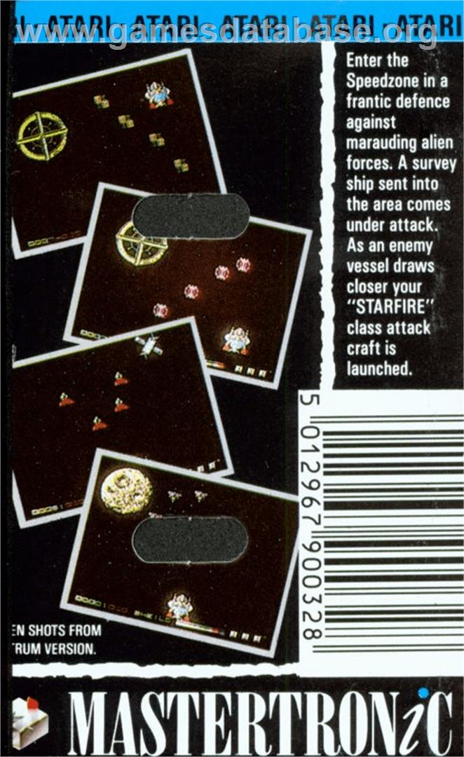 Speed Zone - Atari 8-bit - Artwork - Box Back