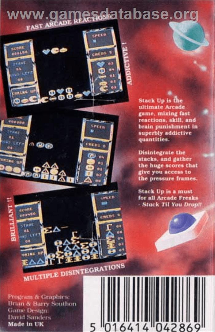 Stack Up - Atari 8-bit - Artwork - Box Back