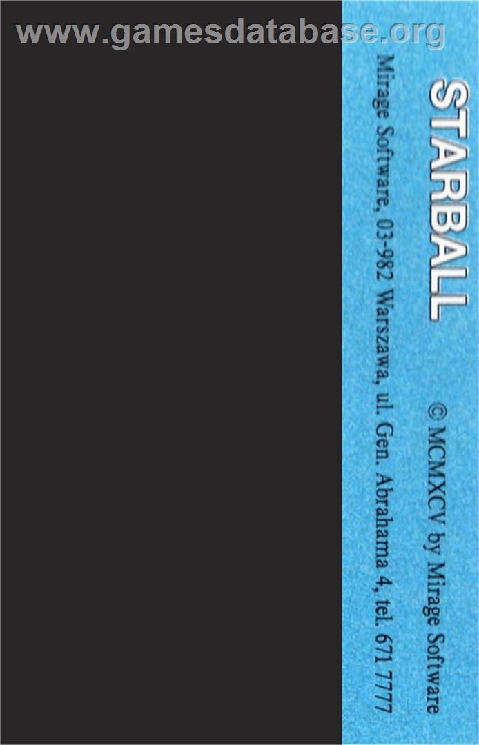 Starball - Atari 8-bit - Artwork - Box Back