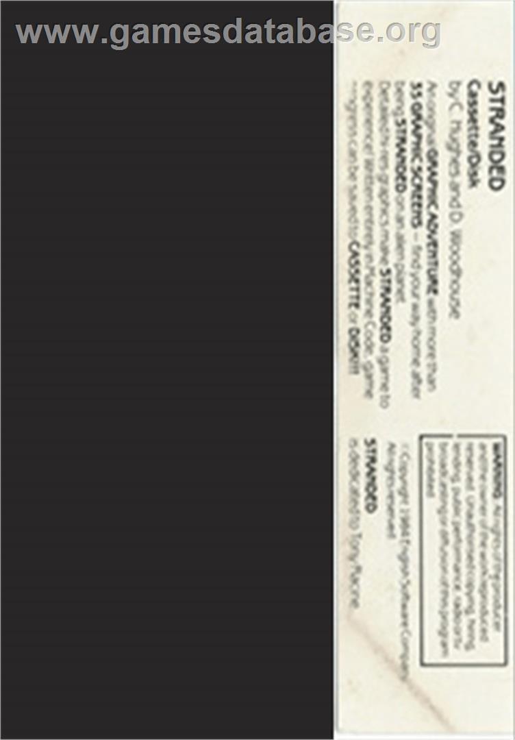 Stranded - Atari 8-bit - Artwork - Box Back