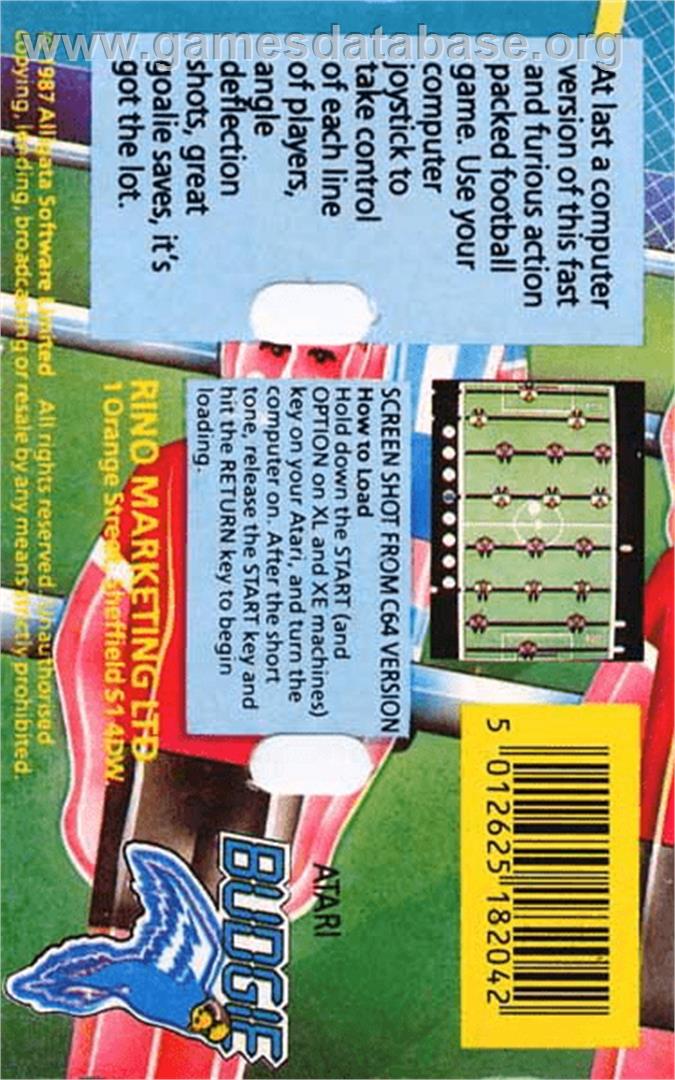 Table Football - Atari 8-bit - Artwork - Box Back