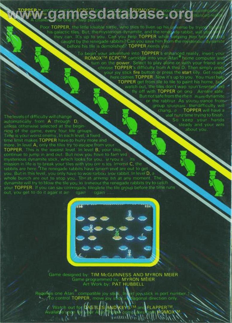 Topper - Atari 8-bit - Artwork - Box Back