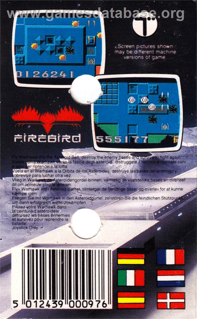 Warhawk - Atari 8-bit - Artwork - Box Back