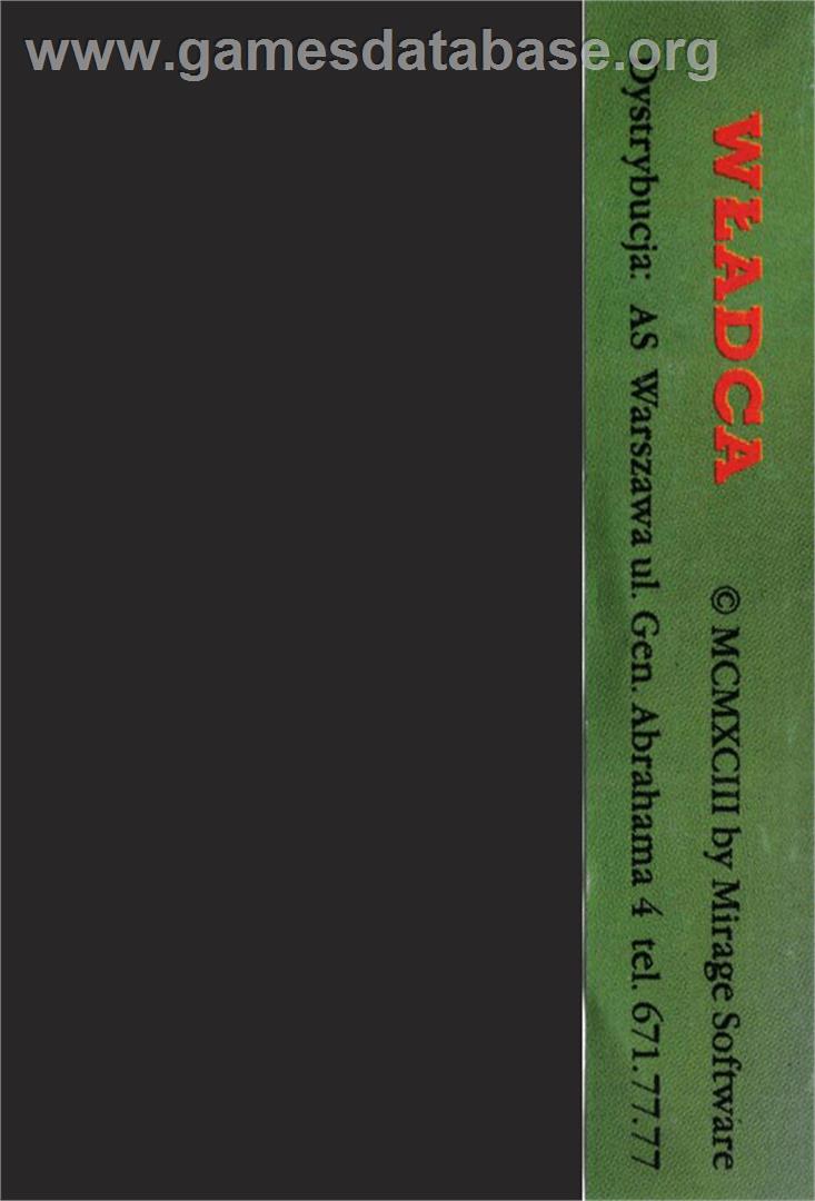 Wladca - Atari 8-bit - Artwork - Box Back