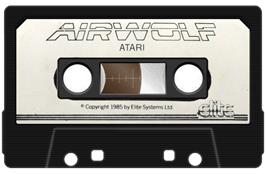 Cartridge artwork for Airwolf on the Atari 8-bit.