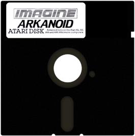 Cartridge artwork for Arkanoid on the Atari 8-bit.