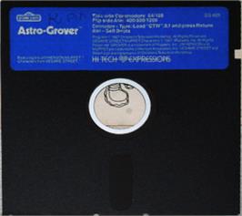 Cartridge artwork for Astro-Grover on the Atari 8-bit.
