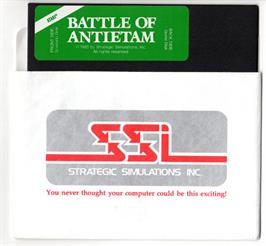 Cartridge artwork for Battle of Antietam on the Atari 8-bit.