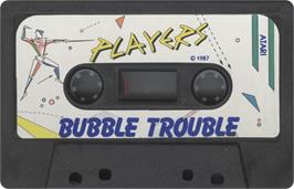Cartridge artwork for Bubble Trouble on the Atari 8-bit.