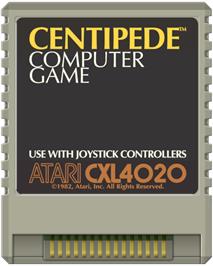 Cartridge artwork for Centipede on the Atari 8-bit.