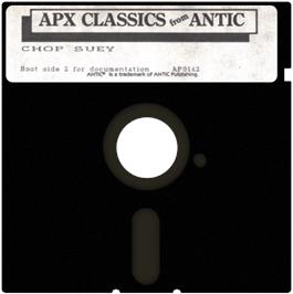 Cartridge artwork for Chop Suey on the Atari 8-bit.