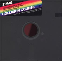 Cartridge artwork for Collision Course on the Atari 8-bit.