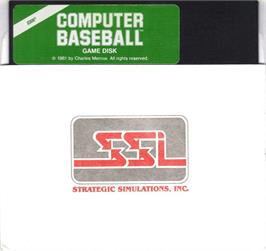 Cartridge artwork for Computer Baseball on the Atari 8-bit.