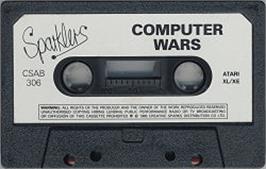 Cartridge artwork for Computer War on the Atari 8-bit.