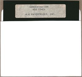 Cartridge artwork for Concentration on the Atari 8-bit.