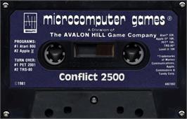 Cartridge artwork for Conflict 2500 on the Atari 8-bit.