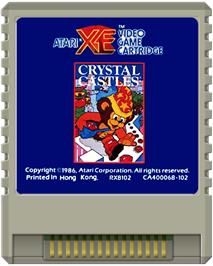 Cartridge artwork for Crystal Castles on the Atari 8-bit.
