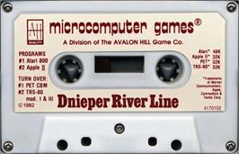 Cartridge artwork for Dnieper River Line on the Atari 8-bit.