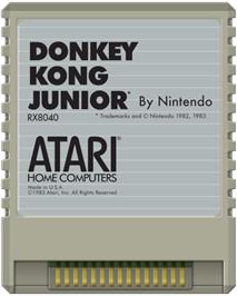 Cartridge artwork for Donkey Kong Junior on the Atari 8-bit.