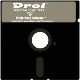 Cartridge artwork for Drol on the Atari 8-bit.