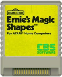 Cartridge artwork for Ernie's Magic Shapes on the Atari 8-bit.