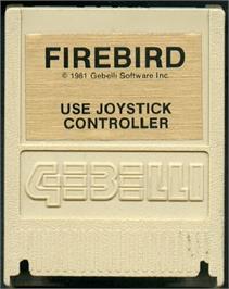 Cartridge artwork for Firebird on the Atari 8-bit.