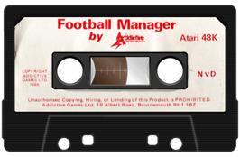 Cartridge artwork for Football Manager on the Atari 8-bit.
