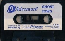 Cartridge artwork for Ghost Town on the Atari 8-bit.