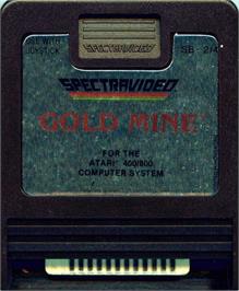 Cartridge artwork for Gold Mine on the Atari 8-bit.