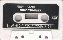 Cartridge artwork for Gridrunner on the Atari 8-bit.