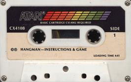 Cartridge artwork for Hangman on the Atari 8-bit.