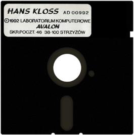 Cartridge artwork for Hans Kloss on the Atari 8-bit.